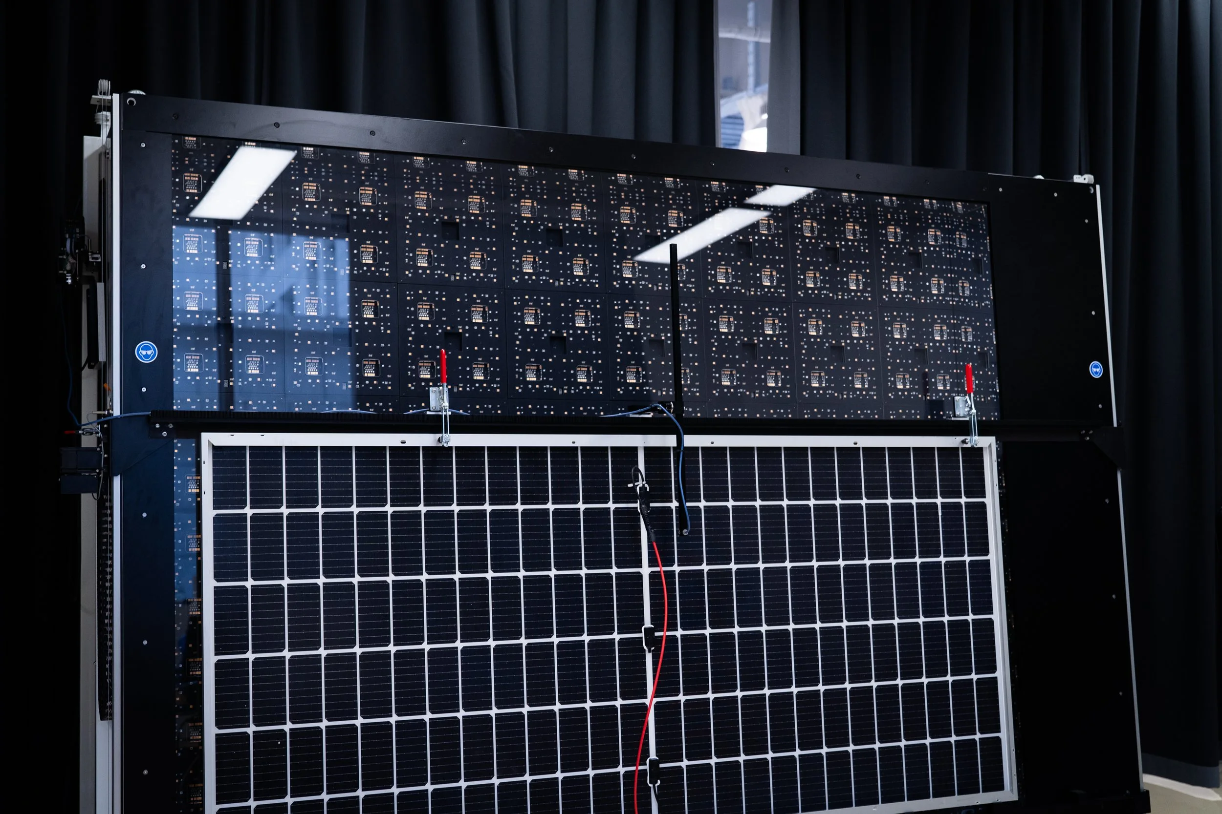 Nexun Mobile Lab, the trailer-mounted LED solar simulator, deployed in the field